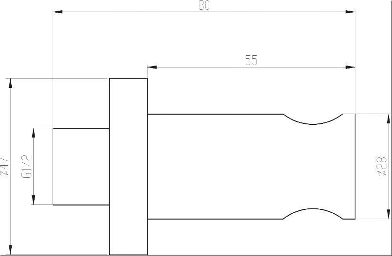 Підвід кутовий з тримачем для лійки Invena SC-P1-040 кругла розетка Чорний - фото 2
