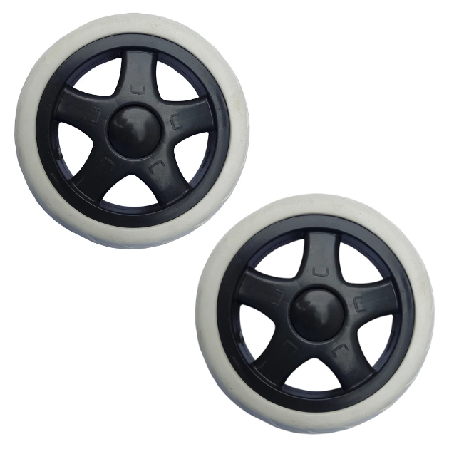 Колесо для кравчучки універсальне 15 см 2 шт. Чорний/Білий (XA086)