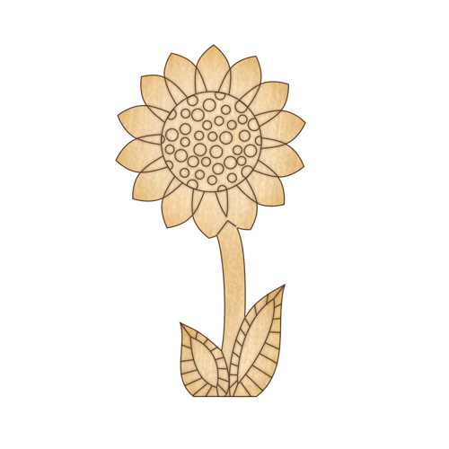 Заготовка из фанеры №118 Цветочек-2 (5554)