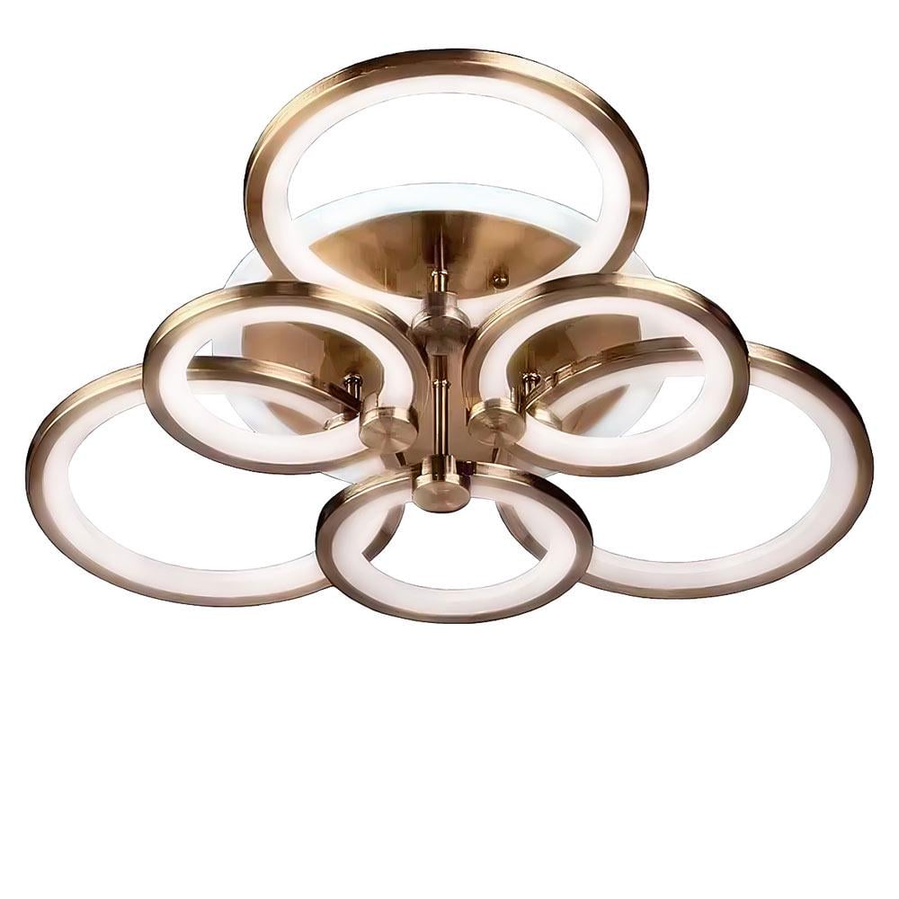 Люстра стельова світлодіодна Light House SL-18184/3/3B AB/RGB Dimmer 3000-6000К 168W 130х600х550 мм Бронзовий