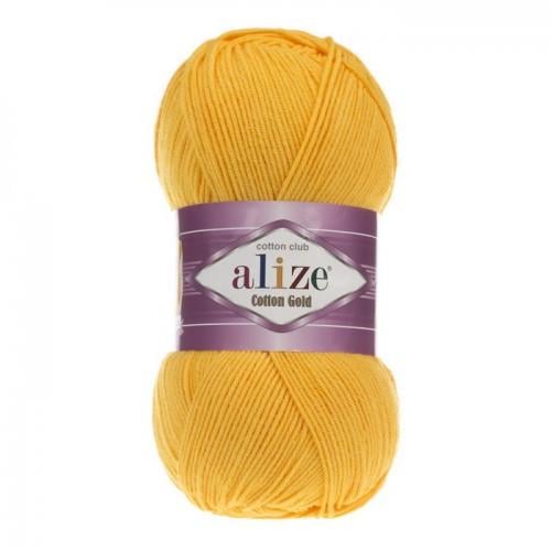 Пряжа Alize Cotton Gold №216 Темно-жовтий