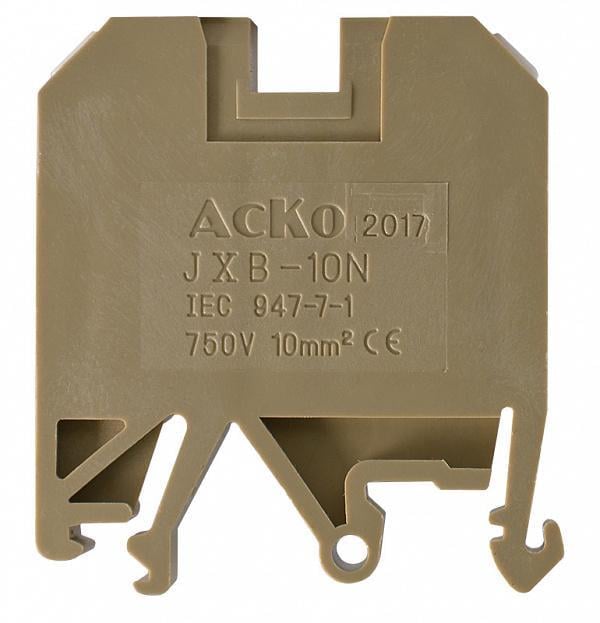 Клеммник АСКО-УКРЕМ JXB 10/35 на DIN-рейку Желтый (A0130010017)