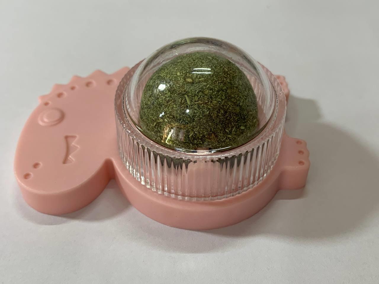 Іграшка кулька для котів обертаюча котяча м'ята Динозавр Рожевий (a7c4fac3) - фото 3 Іграшка кулька для котів обертаюча котяча м'ята Динозавр Рожевий (a7c4fac3) - фото 3