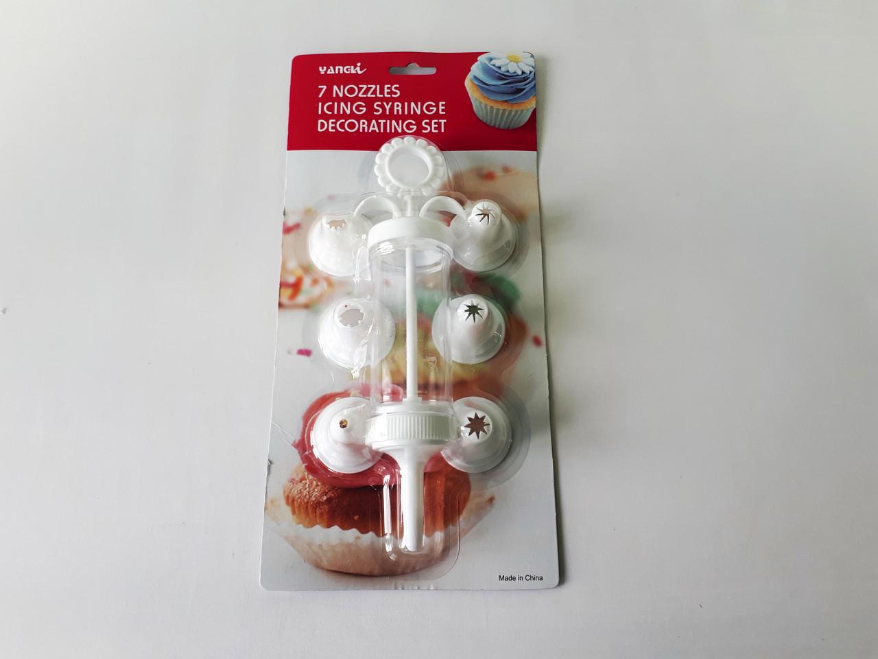 Кондитерський шприц із насадками для крему 6 шт. L 15 см (863798829) - фото 2 Кондитерський шприц із насадками для крему 6 шт. L 15 см (863798829) - фото 2