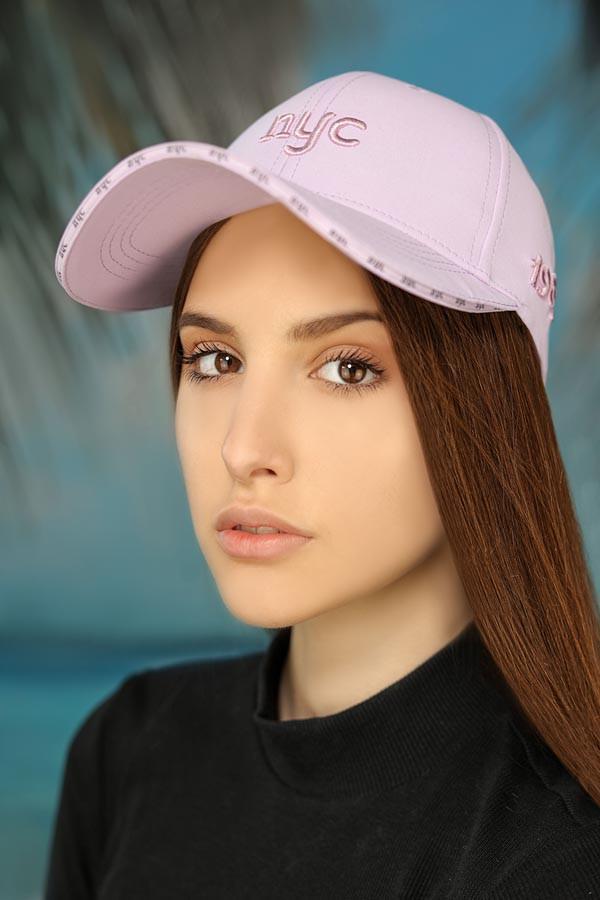 Бейсболка с вышивкой Braxton "NYC 1987" женский Сиреневый (1619)