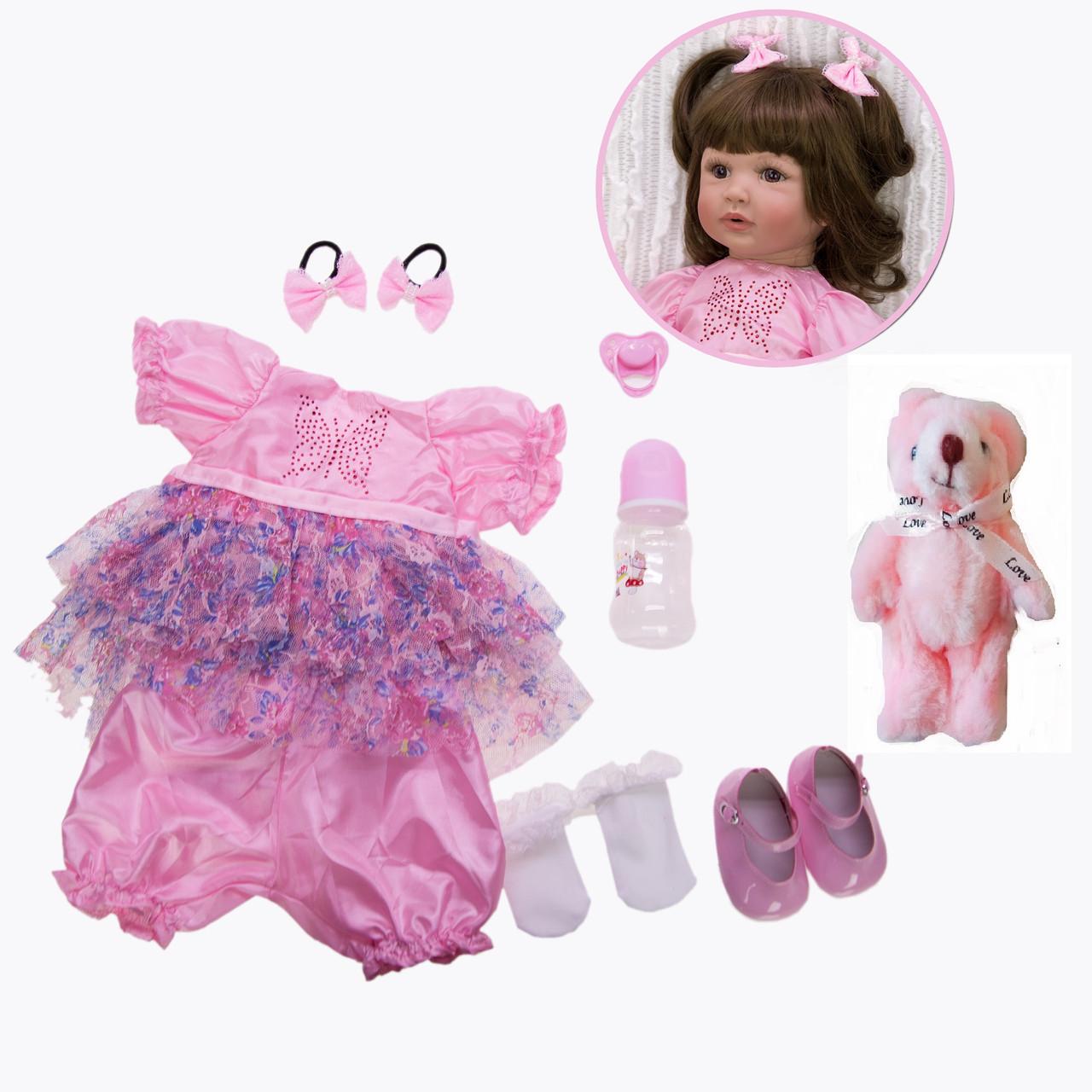 Лялька колекційна Reborn Анюта м'яконабивна соска/пляшечка іграшка 60 см (1696868484) - фото 8 Лялька колекційна Reborn Анюта м'яконабивна соска/пляшечка іграшка 60 см (1696868484) - фото 8