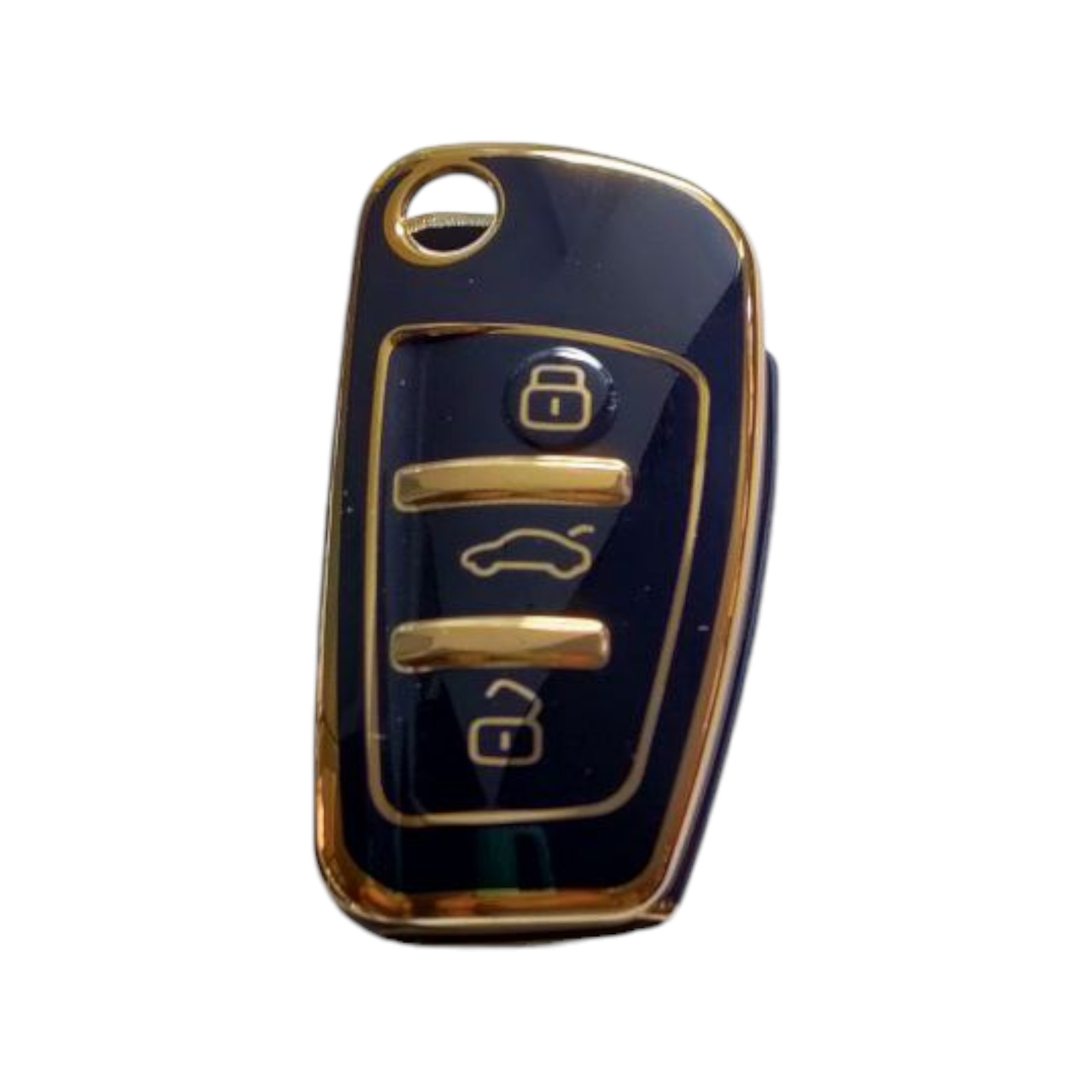 Чохол для ключа Audi з золотою рамкою Чорний (2305574573)