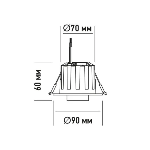 Светильник светодиодный точечный Maxus 1-MRD-6W-BLC Downlight 3CCT врезной поворотный 6W Black (21490609) - фото 4