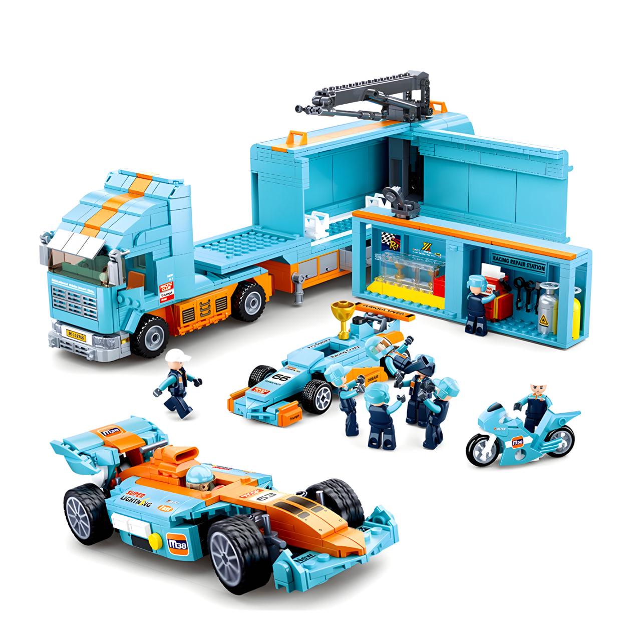 Конструктор Sluban Трейлер для автоперегонів 1044 деталей (M38-B0766)