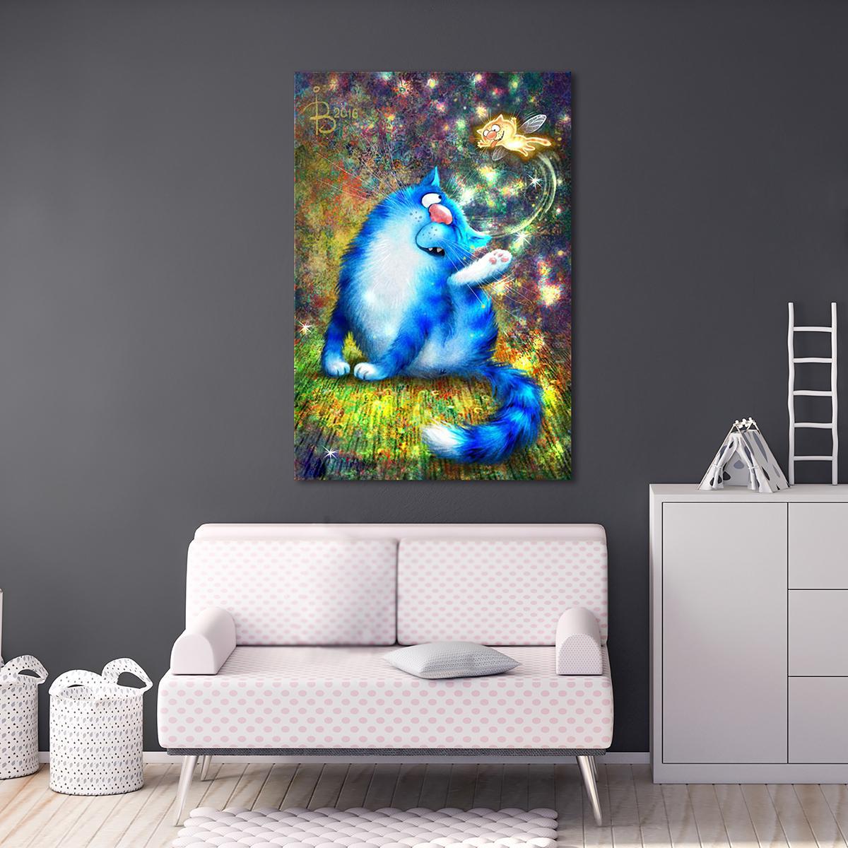 Модульная картина Котофеечка Левого Уха 1 модуль 80x120 см