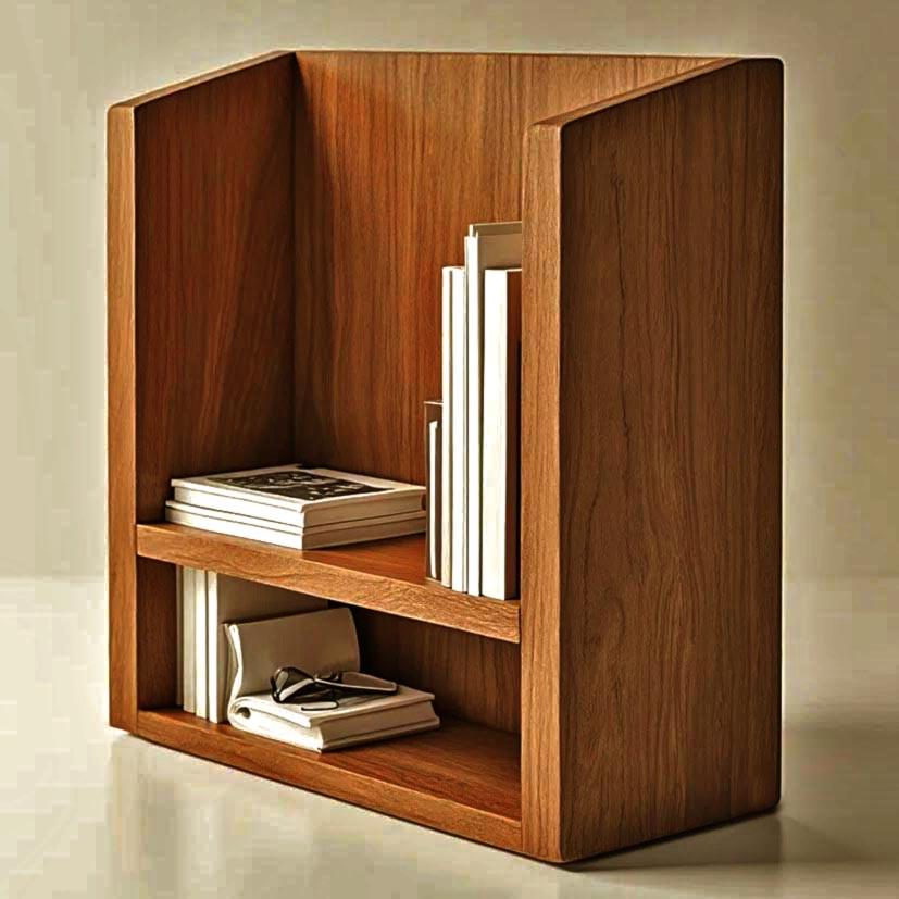 Полиця книжкова настільна з дерева Луноріта Охра (КПА-031004)