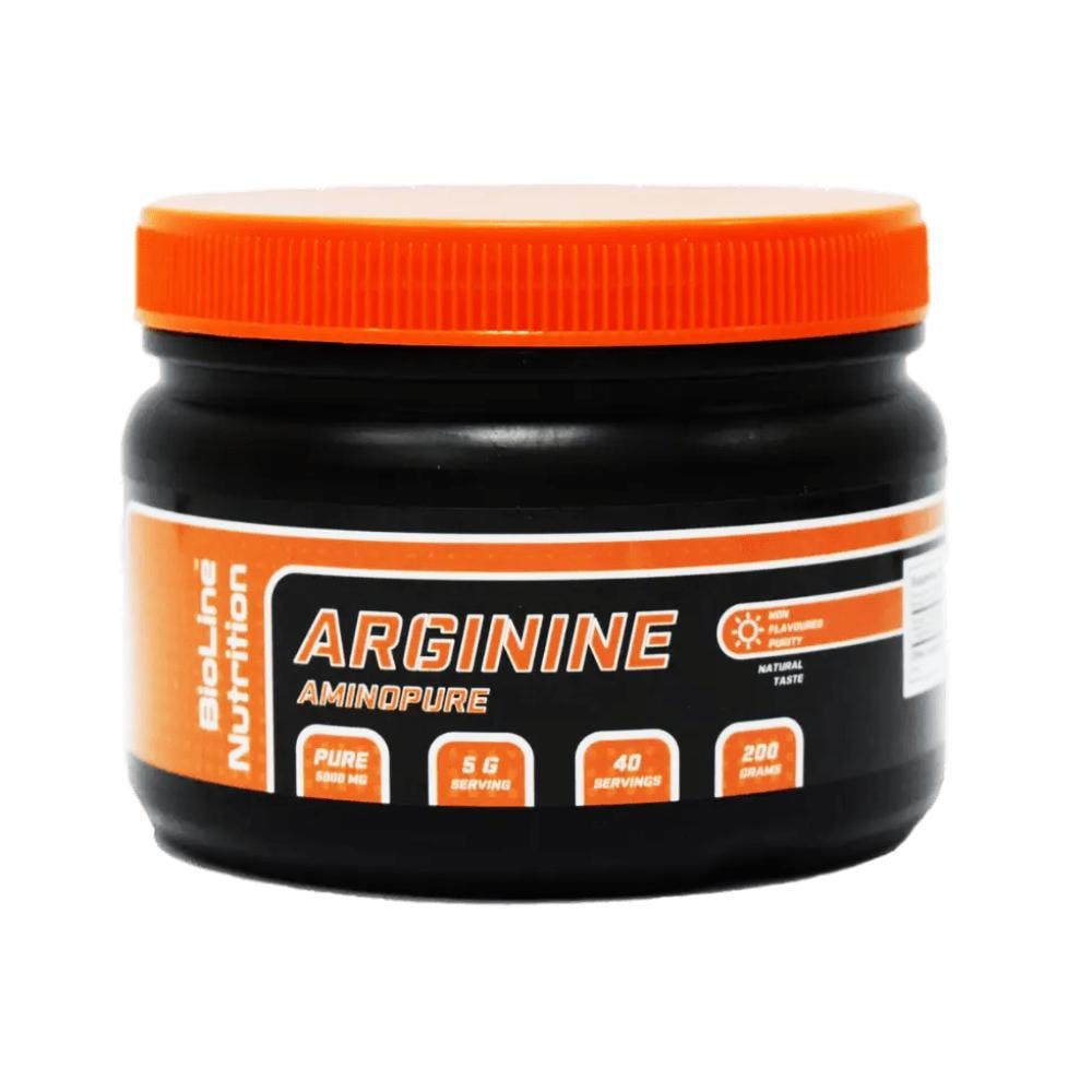 Амінокислота для росту м’язів і витривалості Bioline Nutrition L-Arginine порошок 200 г (30245605)