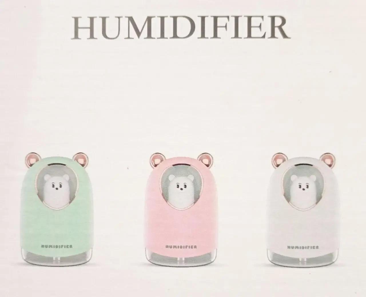 Зволожувач повітря Humidifier H20 з підсвічуванням 300 мл Рожевий (6) - фото 8