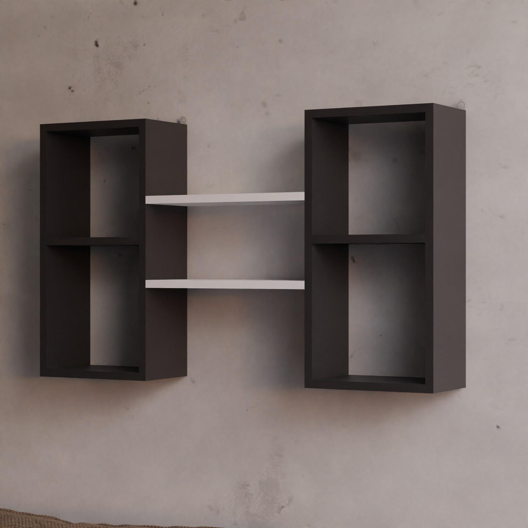 Полиця настінна пряма для книг Портер 1010х600х180 мм Антрацит/Білий - фото 4