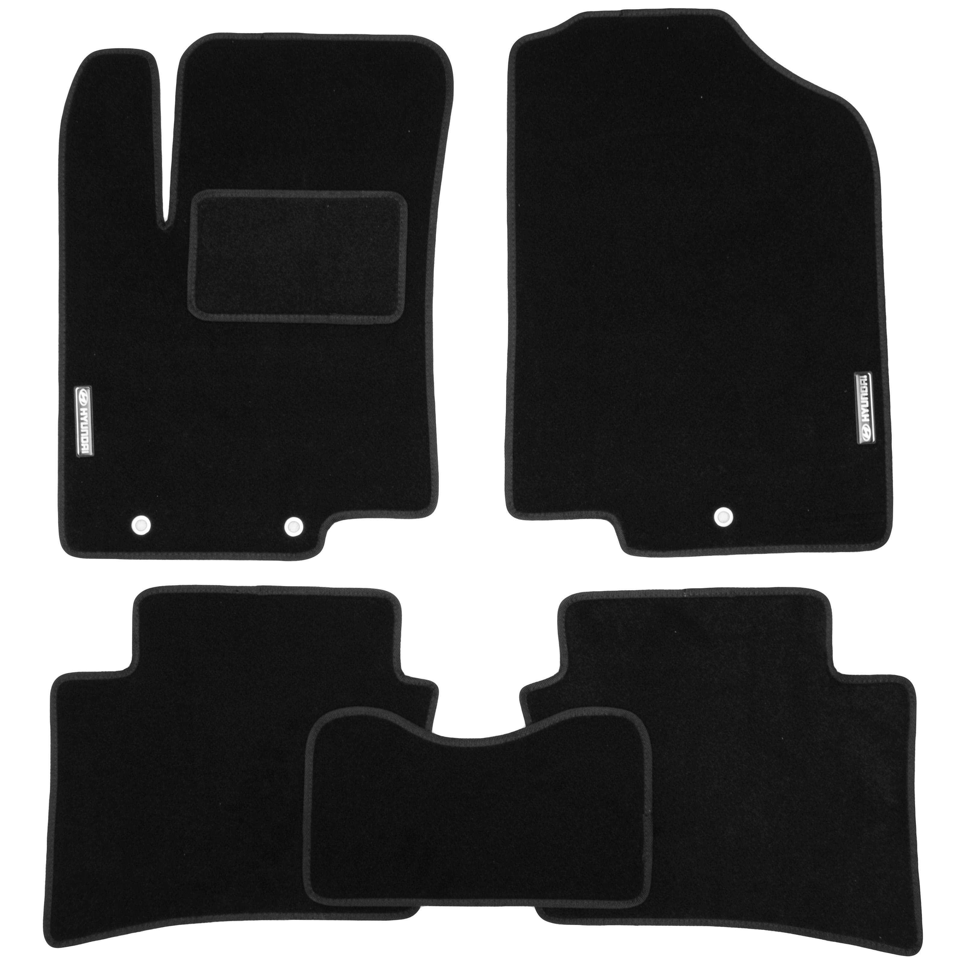 Коврики в салон для Hyundai Accent Solaris '11-17 текстильные Стандарт Черный