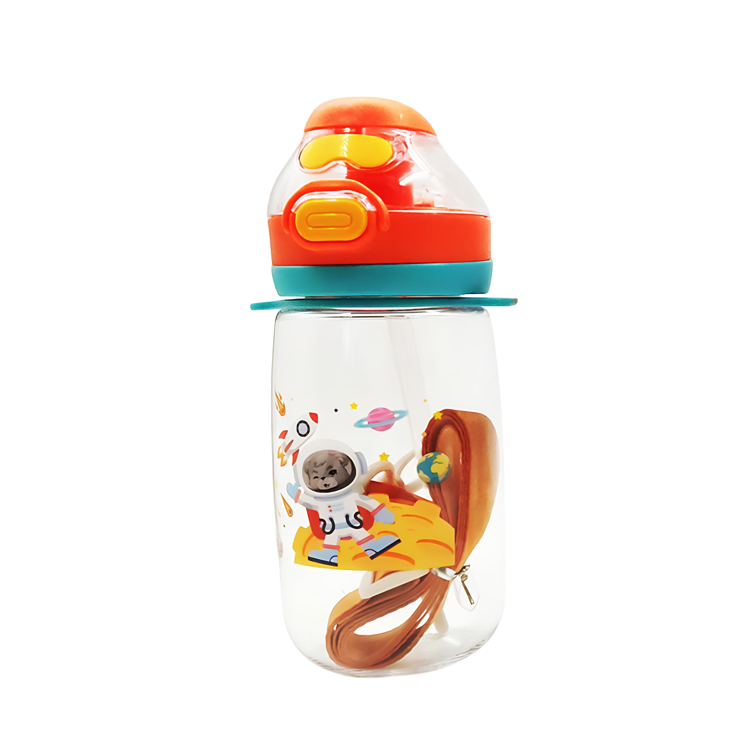 Бутылка для воды детская с ремешком 550 мл Оранжевый (HP-14-45O) - фото 1 Бутылка для воды детская с ремешком 550 мл Оранжевый (HP-14-45O) - фото 1