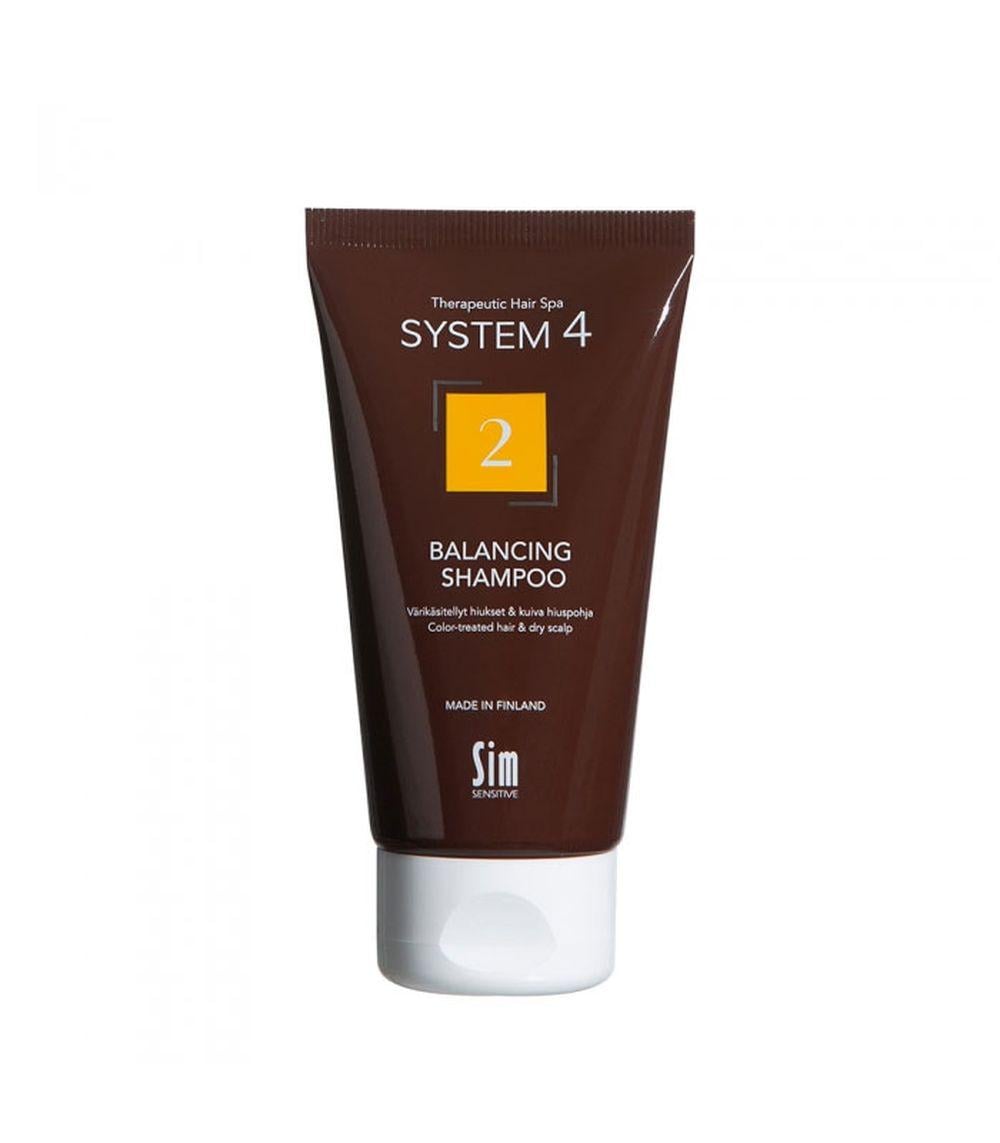 Шампунь Sim Sensitive №2 для сухих окрашенных и поврежденных волос System 4 2 Balancing Shampoo 75 мл