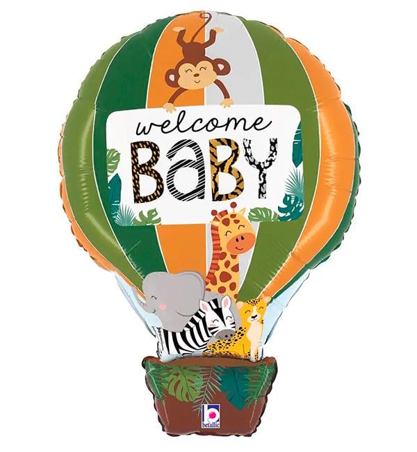 Воздушный шар Welcome baby Джунгли 76,5 см Воздушный шар Welcome baby Джунгли 76,5 см
