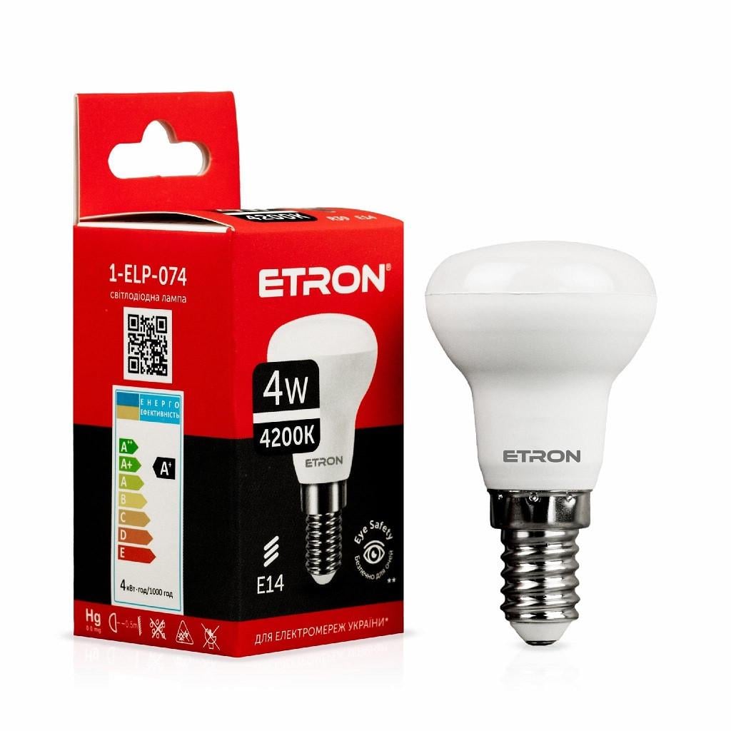 Лампа LED ETRON Light 1-ELP-074 R39 4W 220V E14 4200K
