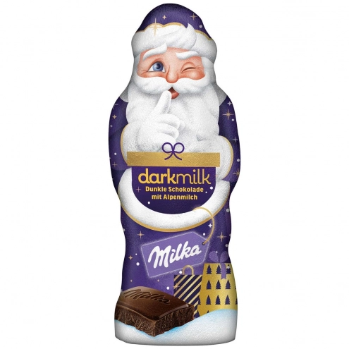 Шоколадный Санта-Клаус Milka Darkmilk темный шоколад 100 г