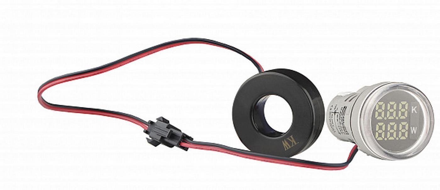 Світлосигнальна арматура АСКО-УКРЕМ з індикатором споживаної потужності тип B серії U-ADM-W кругла ᴓ22 мм Білий (00000055195)