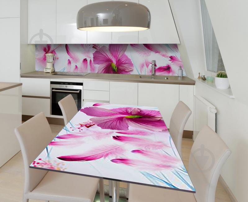 Наклейка 3Д виниловая на стол Zatarga «Лиловое перо» 650х1200 мм (Z184434/1st)