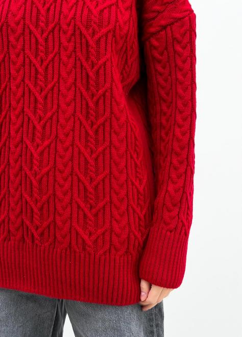 Светр з візерунком жіночий ART KNIT Олівія oversize Червоний - фото 6 Светр з візерунком жіночий ART KNIT Олівія oversize Червоний - фото 6