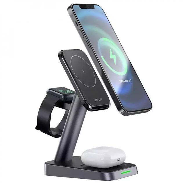 Док-станція Acefast 3в1 Magnetic Wireless Charging Stand