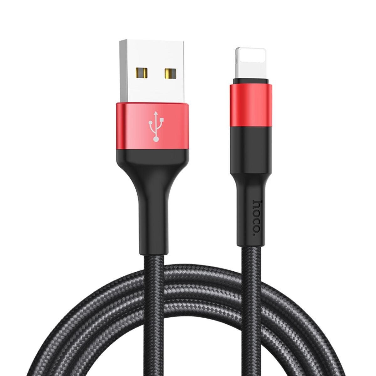 Кабель Hoco X26 Xpress USB to Lightning 2A 1 м Black/Red (26449862)