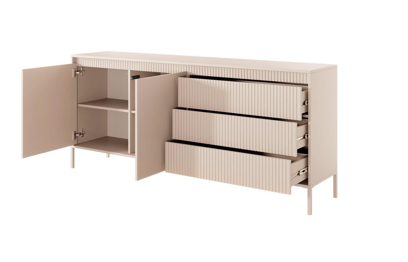 Комод Perfect Home Senso 2D3S/187 2-дверный с 3 ящиками Бежевый (PFH-091108) - фото 6 Комод Perfect Home Senso 2D3S/187 2-дверный с 3 ящиками Бежевый (PFH-091108) - фото 6