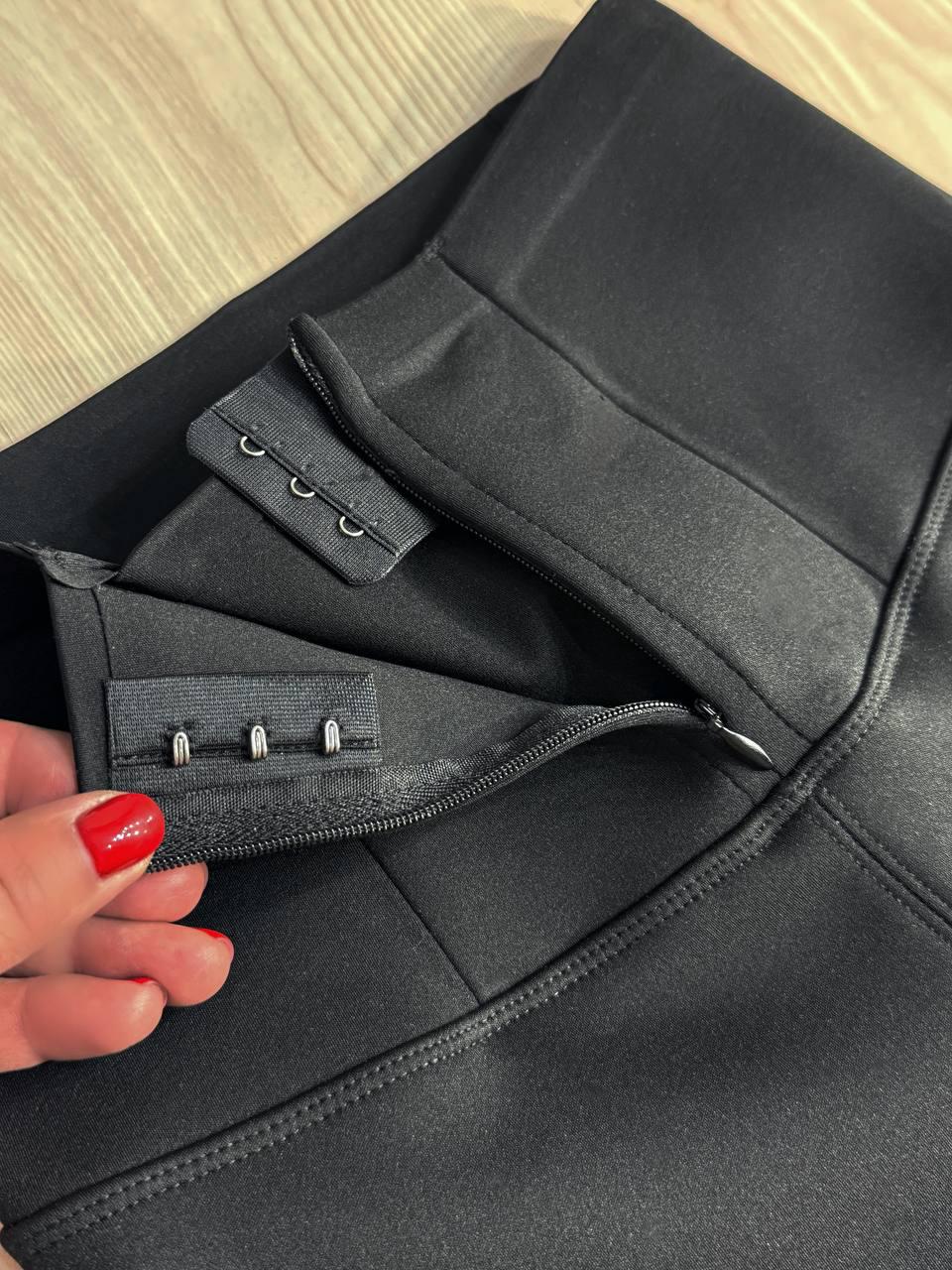 Лосини жіночі Alia 986 утеплені з корсетом і пуш-ап 3XL Чорний (5370) - фото 2