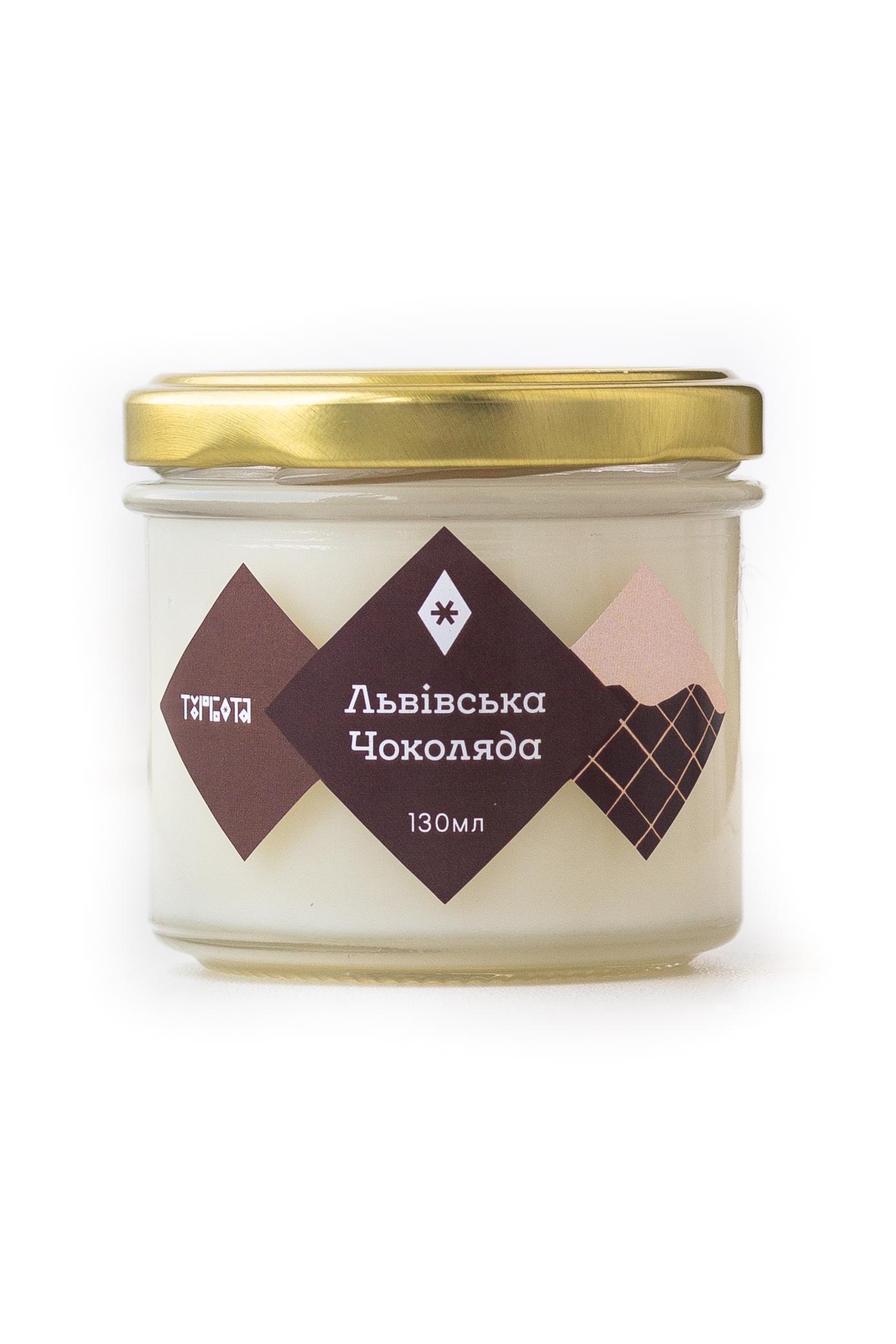 Свічка Turbota candles "Львівська чоколяда" 90 г 5 см (130mlchocolate)