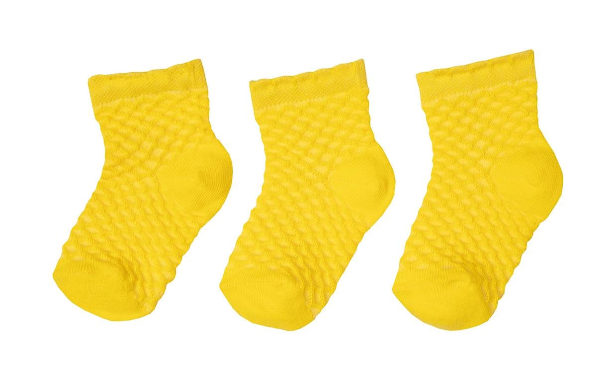 Носки детские хлопковые демисезонные для девочки Gabbi SМ-550 р. 8-10 6 пар Желтый (90550)