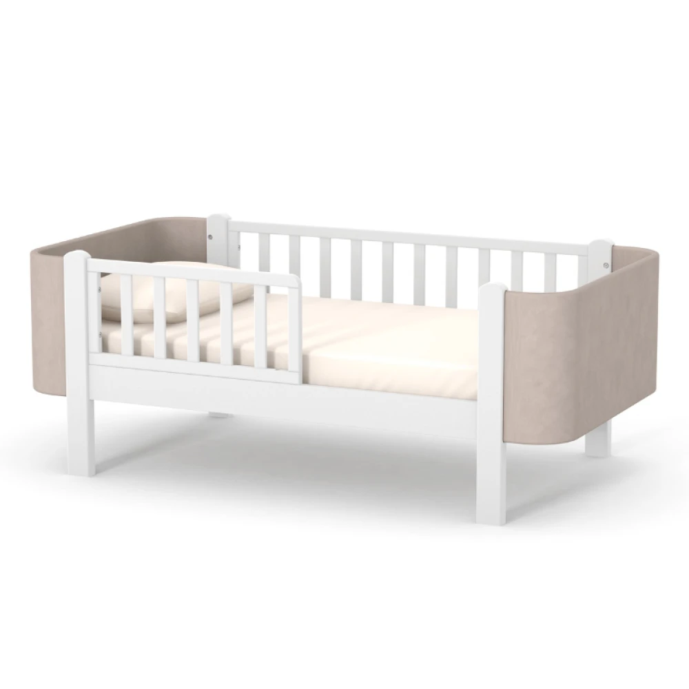 Ліжко підліткове Верес Монако Велюр 160x80 см Капучино (830973286)