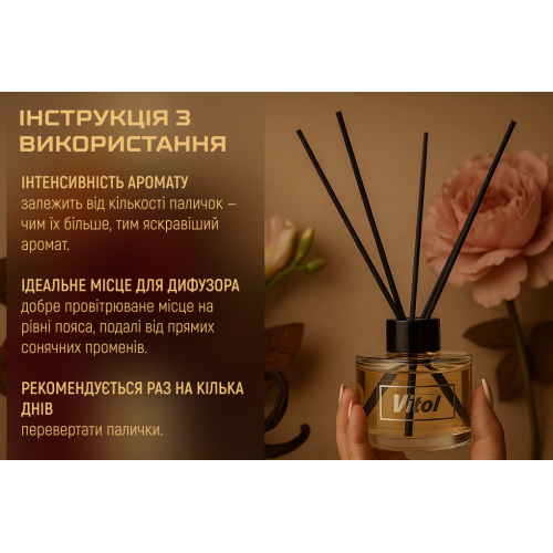 Аромадифузор Vitol Home Sticks Amber Night 130 мл (00000063213) - фото 7