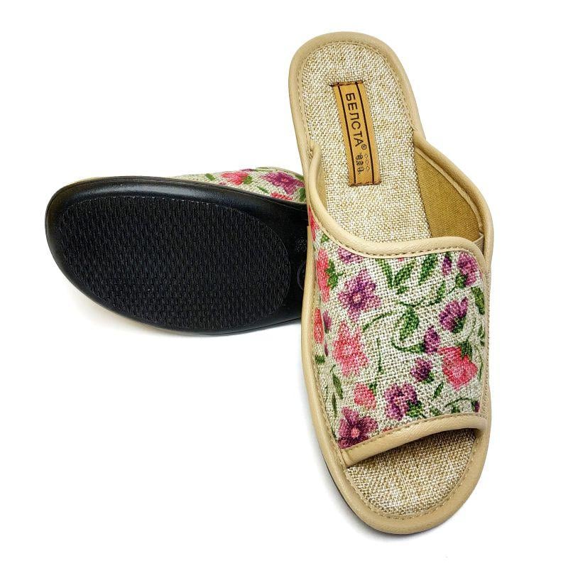 Тапочки домашние женские БЕЛСТА 1-46 p. 39 24,5-25 см Бежевый