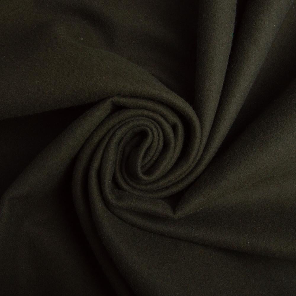 Ткань пальтовая Дакота однотонная 150 см 397 гр/м2 Темный хаки