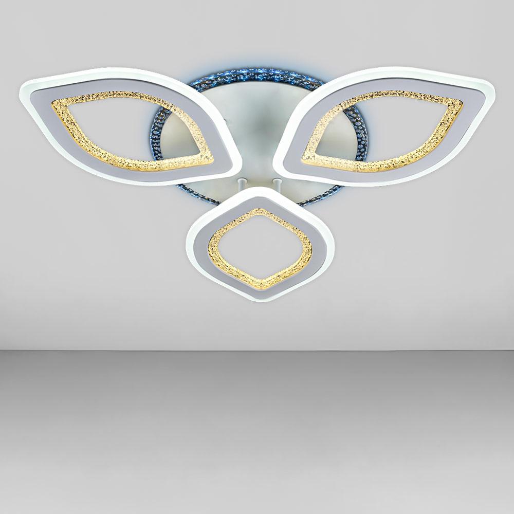 Люстра потолочная светодиодная с RGB подсветкой Light House SC-18513/3C WH/RGB 114W+8W 2.4G 660х80 мм Белый