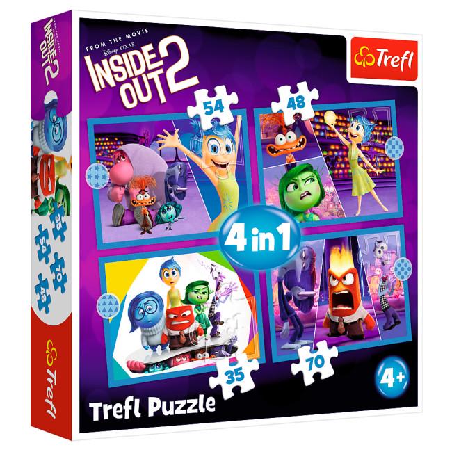 Пазлы 4в1 Trefl Inside Out 2 Правят эмоции 35/48/54/70 дет. (SKU-219)
