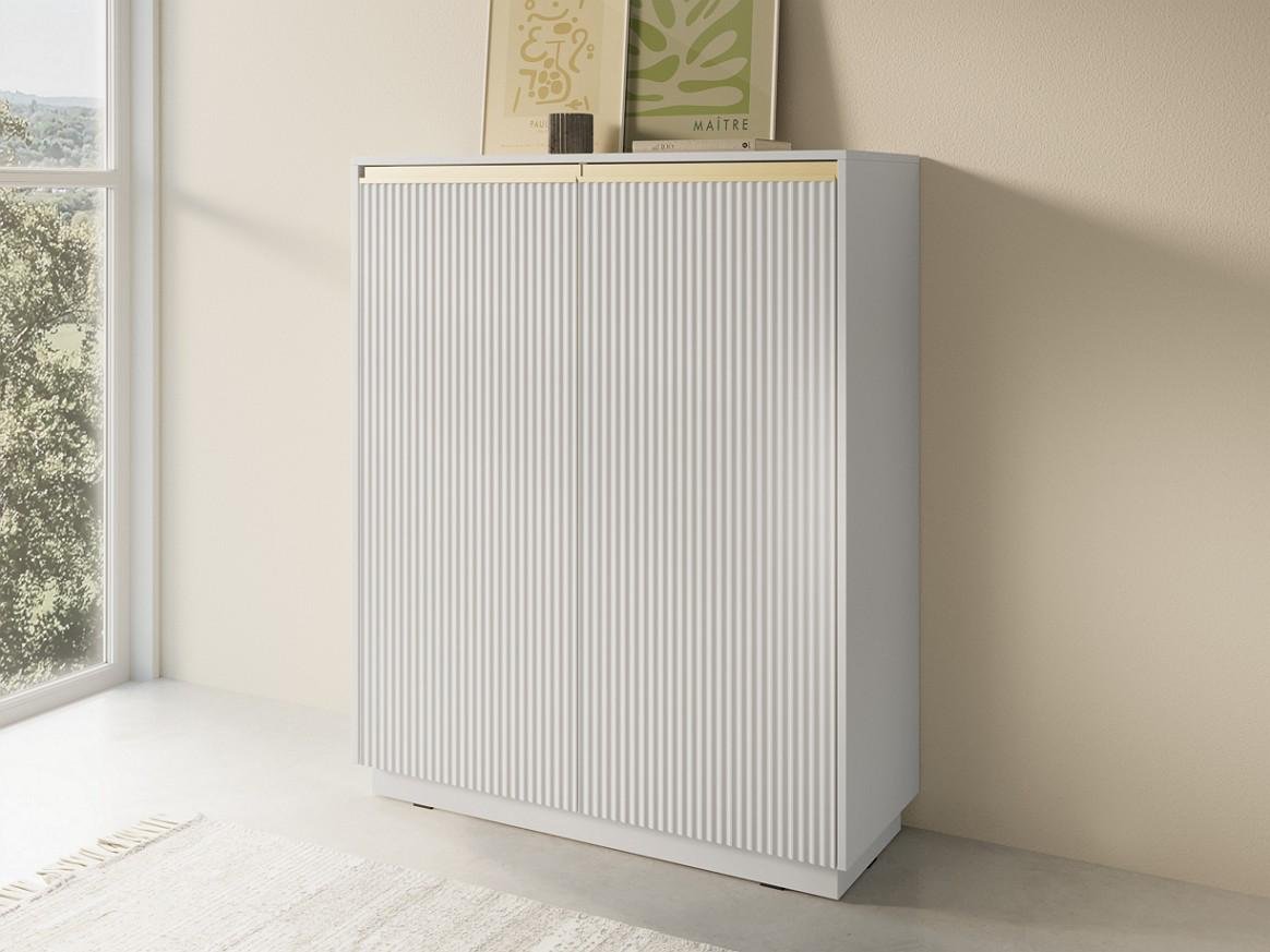 Комод высокий Perfect Home Royal KW104 2-дверный Белый (PFH-091288)