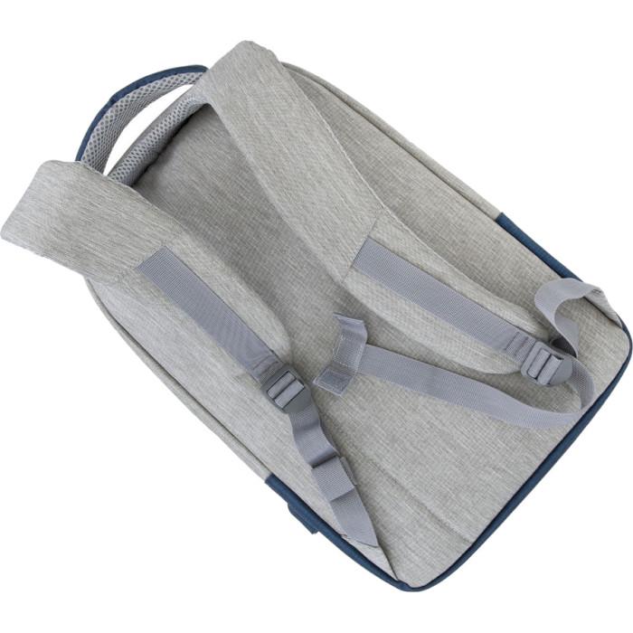 Рюкзак Rivacase Prater 7562 15,6" поліестер блискавка Сірий/Темно-синій (620276) - фото 10