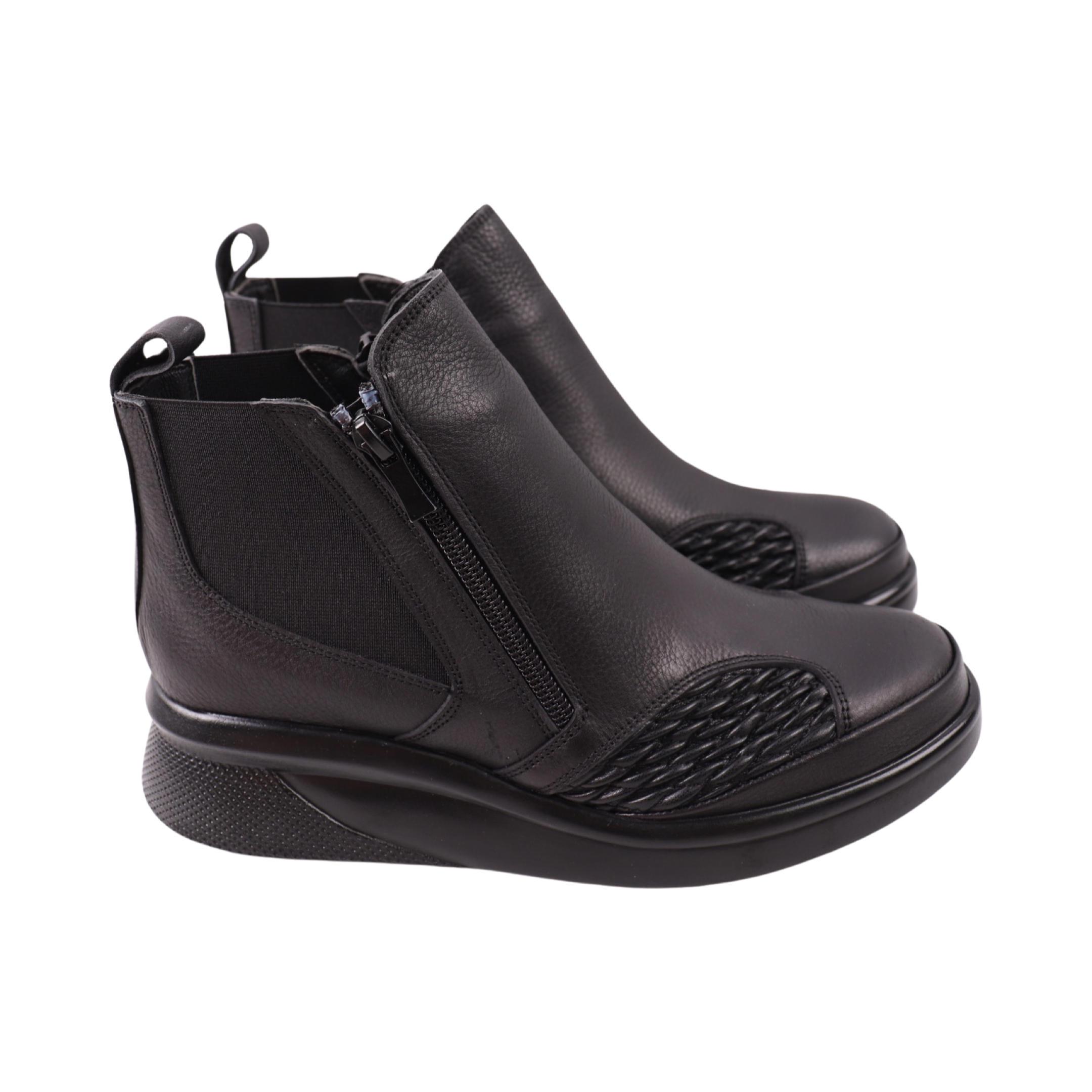 Ботинки женские Kesim натуральная кожа р. 39 Черный (212-23DHC)