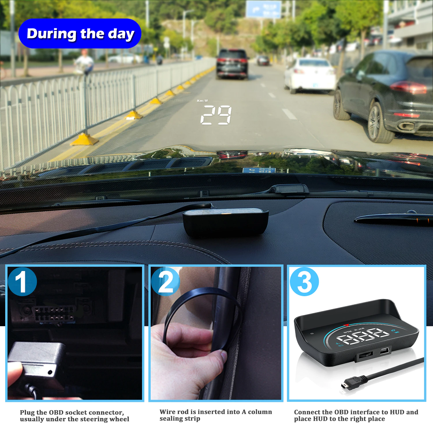 Проектор панелі приладів на лобове скло WIIYII-M8 - фото 4 Проектор панелі приладів на лобове скло WIIYII-M8 - фото 4