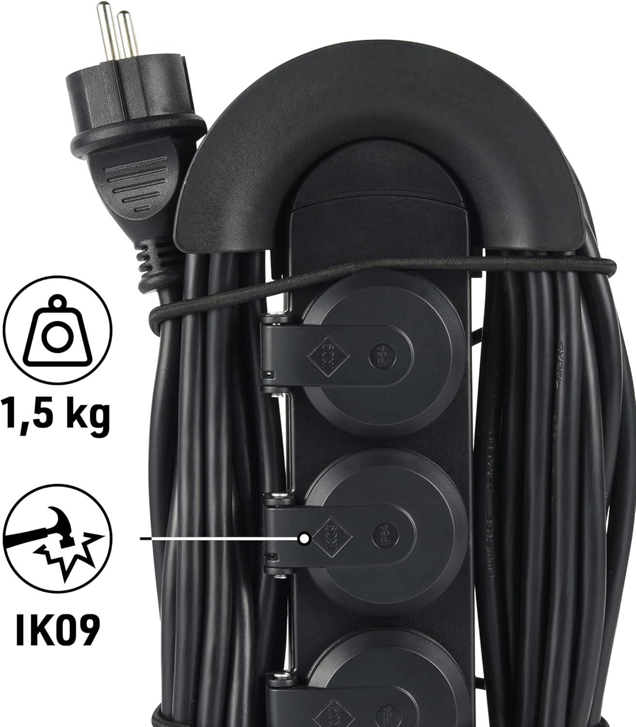 Подовжувач Electraline 3 розетки 10 м 3х1,5 мм² IP44 - фото 4 Подовжувач Electraline 3 розетки 10 м 3х1,5 мм² IP44 - фото 4