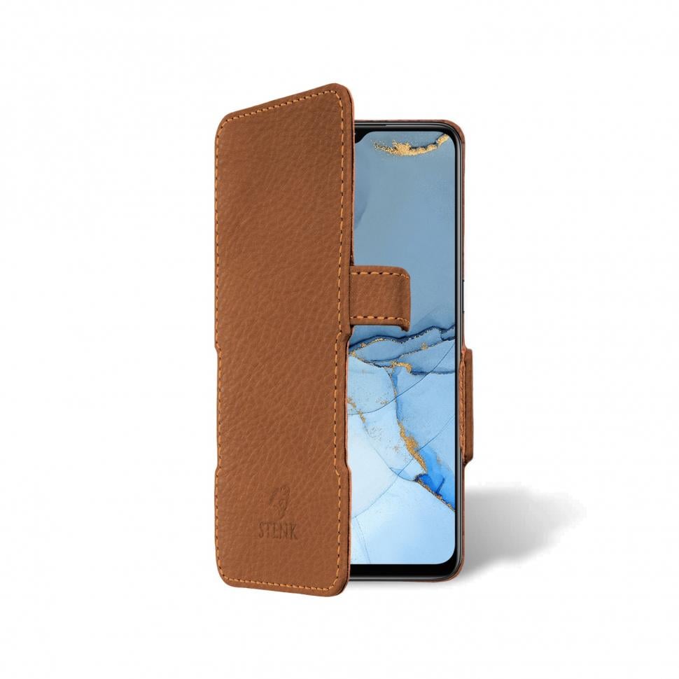 Чехол книжка Stenk Prime для OPPO Reno3 Коричневый (65431)