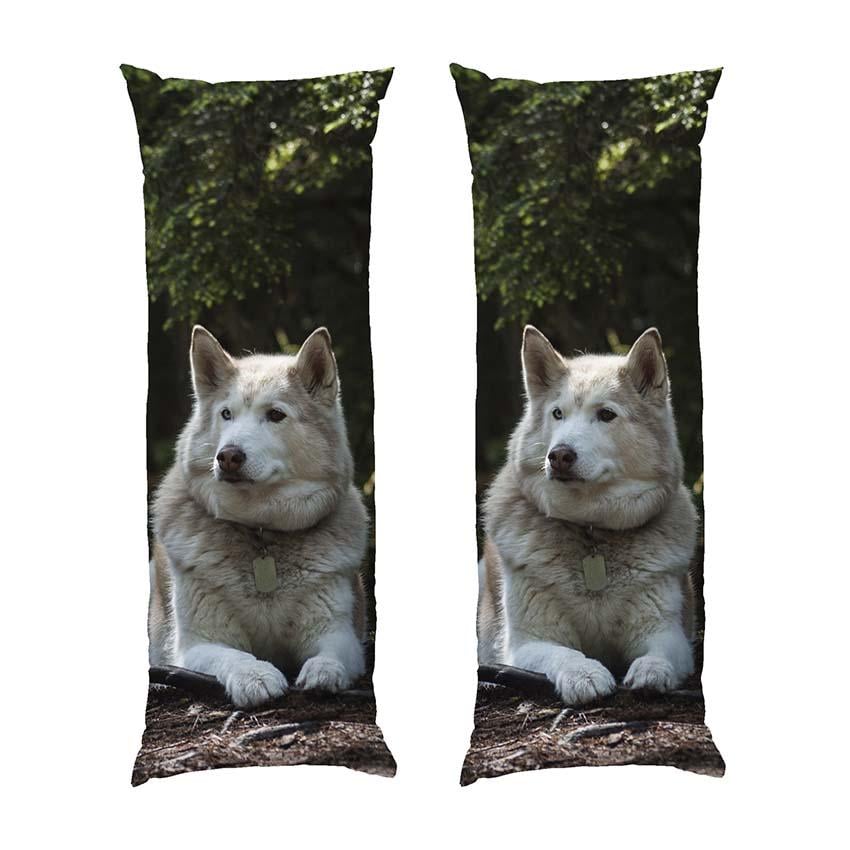 Подушка дакимакура White husky габардин 150х50 см (113555-3)