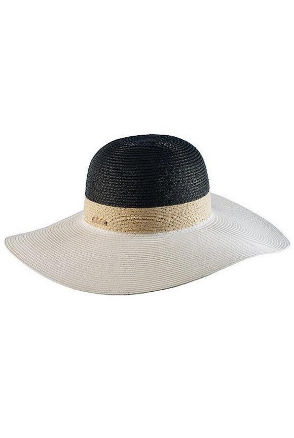Шляпа Marc & Andre пляжная с широкими полями One Size Черно-белый (HA22-08)