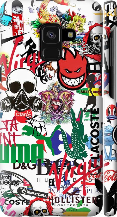 Чехол на Samsung Galaxy A8 2018 A530F Many different logos (4022m-1344-42517) Чехол на Samsung Galaxy A8 2018 A530F Many different logos (4022m-1344-42517)
