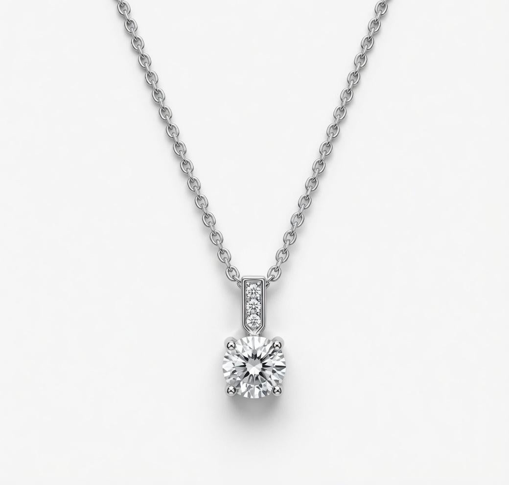 Серебряное колье Метеор с камнями из кубического циркония 45 см (24377)