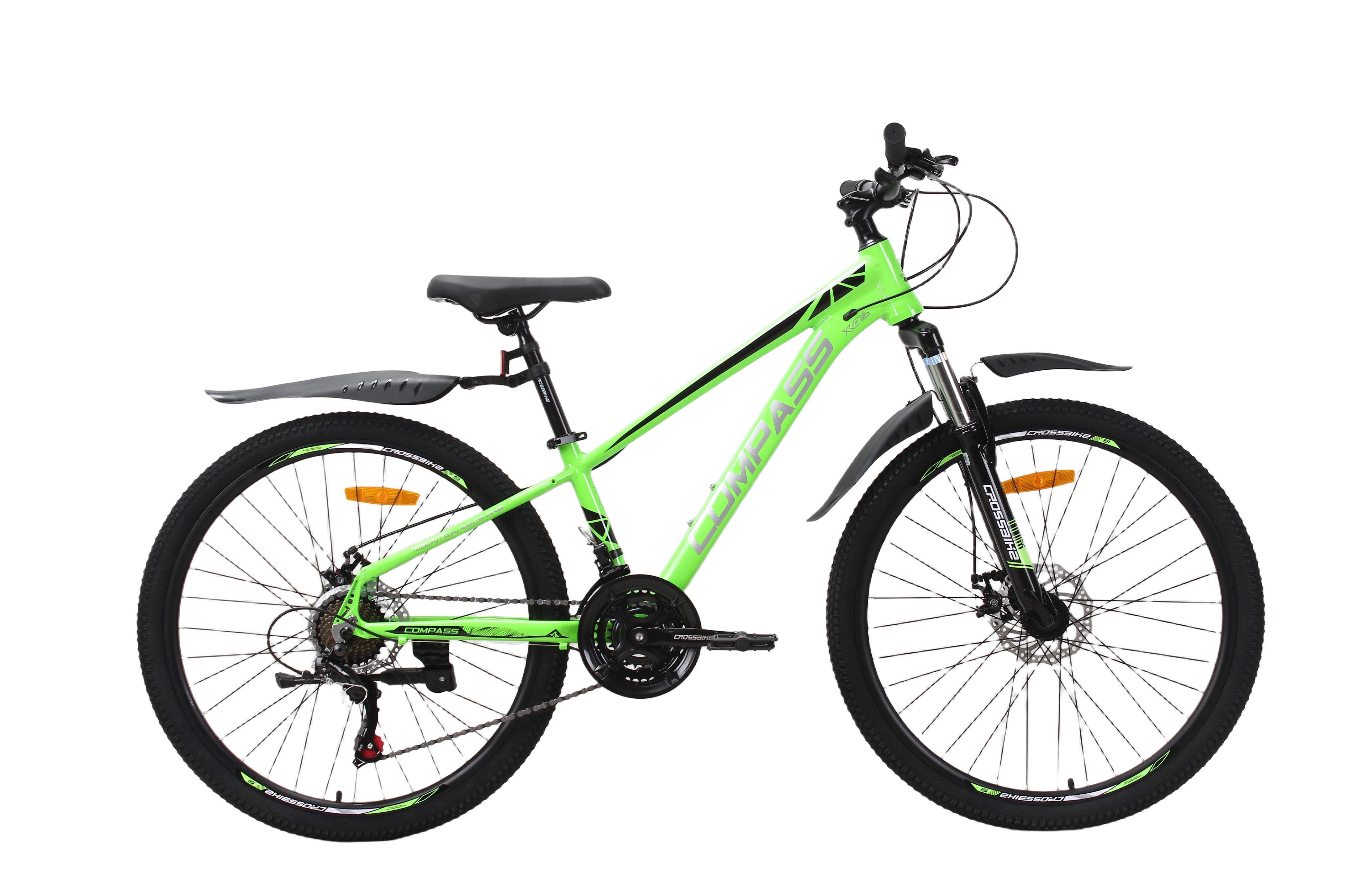 Велосипед CrossBike COMPASS 26" 12,5" Зелено-Черный